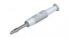 MSTF 2 WS, Spring-Loaded Plug \x1a2mm Solder White 6A Nickel-Plated, SKS Kontakttechnik