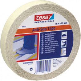 60953 25MM X 15 M FLUORSCE, Anti slip tape white 25 mmx15 m, Tesa
