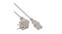 RND 465-00936, Mains Cable Type F (CEE 7/4) - IEC 60320 C13 2m White, RND Connect