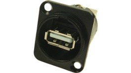 CP30114, Адаптер; гнездо USB A-спереди, гнездо USB B-сзади; металл, Cliff