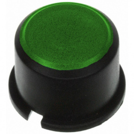 1F092, Cap, round, black for green LED green, MEC