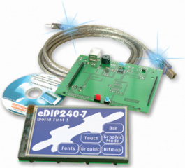 EA EVAL-KIT EDIP320BLAU, Starter kit for LCD 320 x 240 Pixel, Electronic Assembly