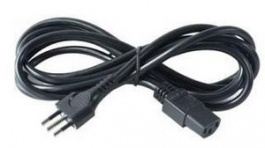 6003-0924, Power Cable, IEC C13 - Type L (Italy / Chile), 220V, Suitable for PM9100/QD2131/QBT2400/PM9300/PD9330/PBT9300, Datalogic