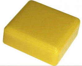 RND 210-00229, Cap yellow Square 12x12x4.0 mm, RND Components