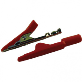 MA 1 CRIMP ROT / RED, Crocodile clip diam. 2 mm red, SKS Kontakttechnik