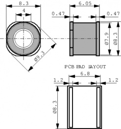 B88069X1620T602, Surge arrester, SMD 230 VDC 20 kA 20 A, TDK-Epcos