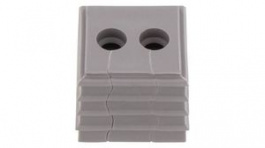2584890000, Cable Grommet, 2 Inserts, 5 ... 6mm, TPE, Grey, Weidmuller