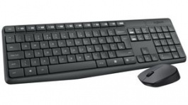 920-007931, Keyboard and Mouse, 800dpi, MK235, US English with €, QWERTY, Wireless, Logitech