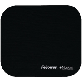 5933907, Mouse pad with Microban black, Fellowes