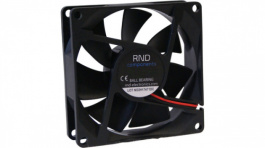 RND 460-00026, Brushless Axial DC Fan, 80 x 80 x 25 mm, 12 V, 2.76 W, RND Components