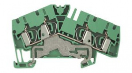 1807090000, PE Terminal, 800V, Tension Clamp, 4 Poles, 4mm\x1a, Green / Yellow, Weidmuller