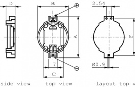 HU2032, Battery holder CR2032, Renata