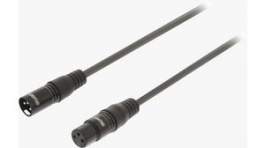 SWOP15010E100, XLR Stereo Cable 1 m Dark Grey, Sweex