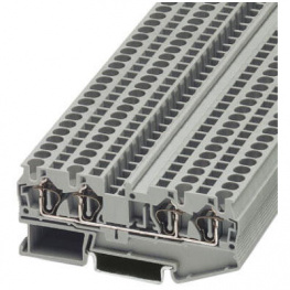 3031445, ST 4-QUATTRO feed-through terminal block, 0.08...4 mm2 550 vac 28.5 a grey, Phoenix Contact
