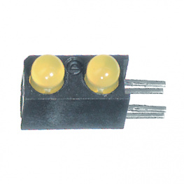 553-0133F, PCB LED 3 mm round Yellow / Yellow standard, Dialight