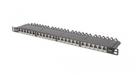 DN-91624S-SL-EA, 10GbE High Density Patch Panel, Cat.6a, 24x RJ45, 19", DIGITUS