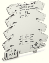 857-412, Преобразователь: разделитель сигналов/усилитель; DIN; 24ВDC, Wago