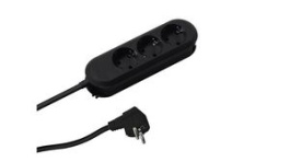388.172, Outlet Strip SMART 3x DE Type F (CEE 7/3) Socket - DE/FR Type F/E (CEE 7/7) Plug Black 5m, Bachmann