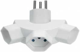 14 9769 0, Branch plug 3-in CH White 1 x type 12, Steffen