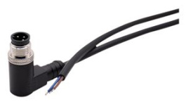 RND 205-01232, M12 Right Angle Plug Cable Connector, 5m, 3 Poles, A-Coded, Solder, RND Connect