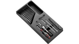 MOD.RL161-26, 36pc 1/4in Metric 6-Point Socket Module Ratchet, Facom