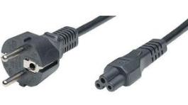 RND 465-00947, Mains Cable Type F (CEE 7/7) - IEC 60320 C5 500mm Black, RND Connect