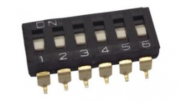 A6S-6101-H, Переключатель: DIP-SWITCH; Кол-во секций:6; ON-OFF; 0,025A/24ВDC, Omron