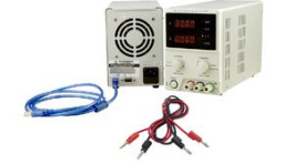 BUNDLE - 320-KD3005P + 350-00008, Bench Top Power Supply + Banana Plug Test Leads, 30V, 5A, 150W, Programmable, CEE 7/7, RND Lab