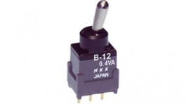 B12JP, Subminiature Toggle Switch ON-ON 1CO IP65, NKK Switches (NIKKAI, Nihon)