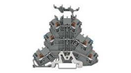 2202-3258, Terminal Block, L / L, Cage Clamp, 6 Poles, 500V, 22A, 1 ... 2.5mm², Grey, Wago