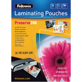 5401802 [100 шт], Laminating pouch, glossy, Fellowes