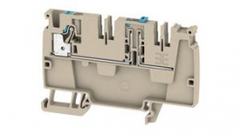 2428980000, Terminal Block, Push-In, 1 Poles, 20A, 4mm2, Dark Beige, Weidmuller