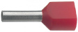 966144-4 Twin Entry Ferrule 1mm² Red 15mm