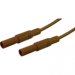 MLS GG 50/2.5 BRAUN / BROWN, Safety test lead diam. 4 mm brown 50 cm CAT III, SKS Kontakttechnik