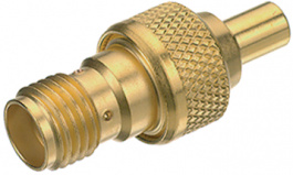 31 MMCX-SMA-50-1/111 OE, Straight Adapter, MMCX Socket - SMA Socket, 50Ohm, Huber+Suhner