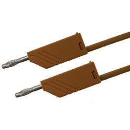 MLN 25/2.5 BRAUN / BROWN, Test lead diam. 4 mm Brown 25 cm 2.5 mm2 CAT I, SKS Kontakttechnik