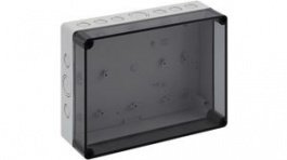 10651101, Plastic Enclosure With Metric Knockouts, 254 x 180 x 84 mm, Polystyrene, IP66, G, Spelsberg