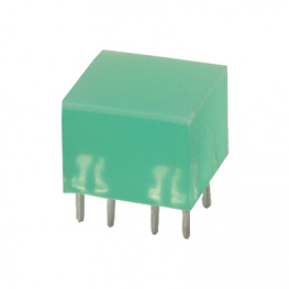 L-875/4GDT, Светодиодные секции зеленый 10 x 10 mm, Kingbright