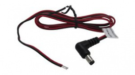RND 205-01255, DC Connection Cable, 2.1x5.5x9.5mm Plug, Right Angle, 1m, RND Connect