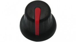 RND 210-00312, Plastic Round Knob, black, 6.0 mm D Shaft, RND Components