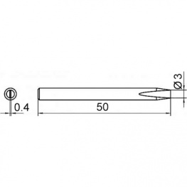 T0054320199, Soldering tip Chisel shaped 3.0 mm, Weller