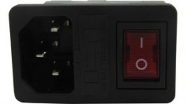 RND 465-00786, Inlet Combi-Module C14 Panel Mount Straight 10 A 250 VAC, RND Connect