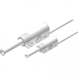 MAL S WS 2-4 100/1 WHITE, Safety test lead diam. 2 mm diam. 4 mm white 100 cm CAT II, SKS Kontakttechnik