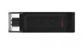 DT70/32GB, USB Stick, DataTraveler 70, 32GB, USB 3.2, Black, Kingston