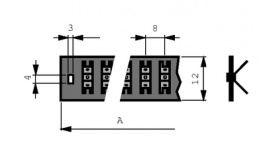 12/8 SL10, Soldering block 1x10 pole Hard Paper 1 x 10, Deutschlander