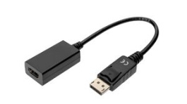 AK-340408-001-S, Adapter, DisplayPort Plug - HDMI Socket, DIGITUS