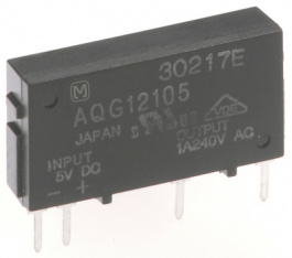 AQG12112, Solid state relay single phase - 12 VDC 1 A, Panasonic