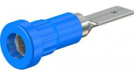 23.1015-23, Press-in Socket 4mm Blue 25A 60V Nickel-Plated, Staubli (former Multi-Contact )