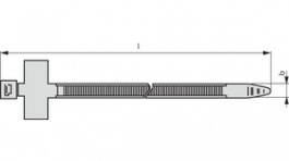30834 [100 шт], Cable ties natural 200 mmx2.5 mm PU=100p., -