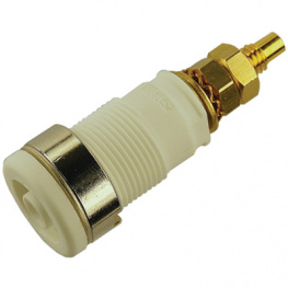 SEB 2600 G M4 WEISS / WHITE, Safety socket diam. 4 mm White CAT III, SKS Kontakttechnik